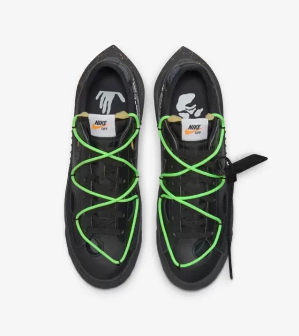 Blazer Low x Off-White ™️ Black and Electro Green - Imagen 2